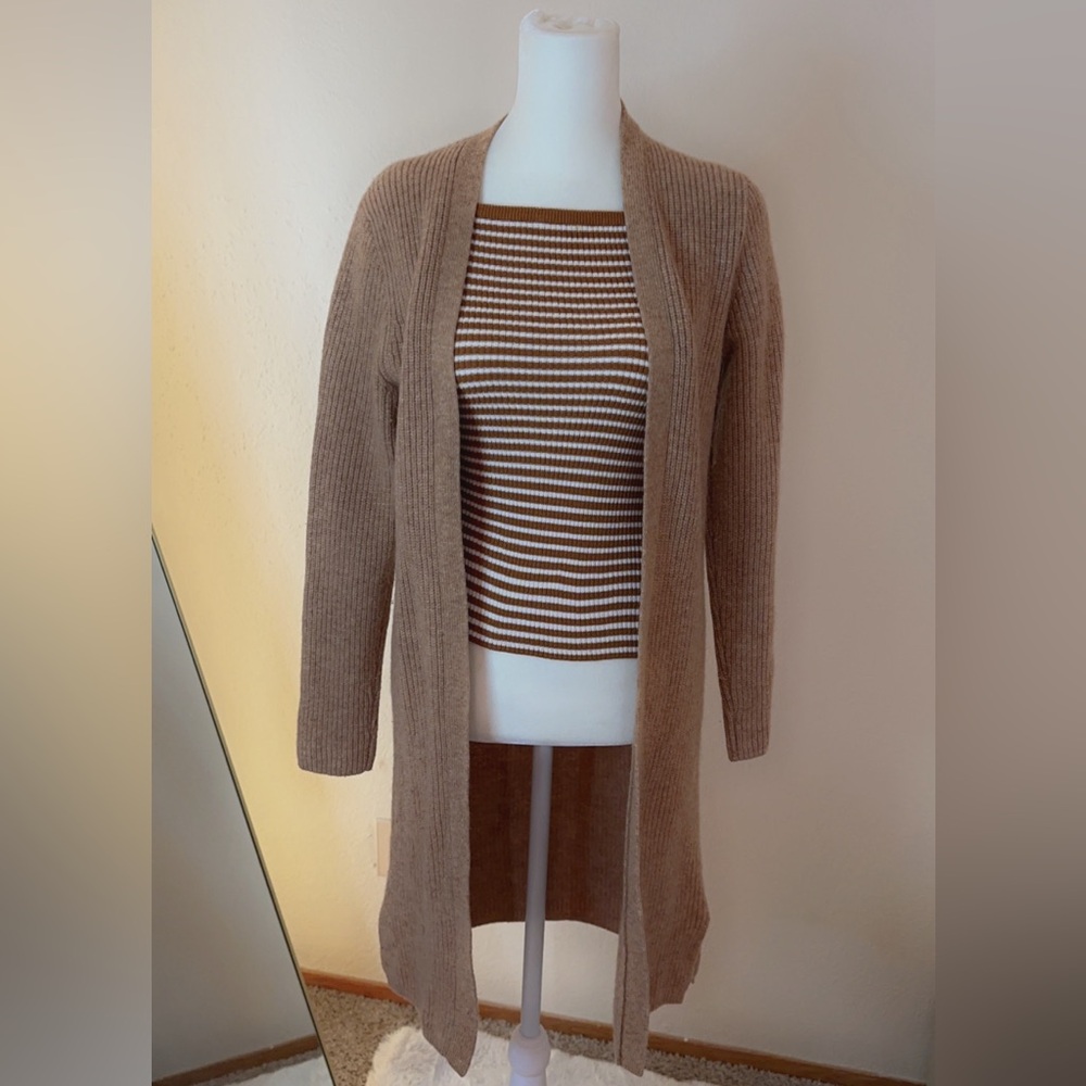 J Crew wool brown Cardigan small